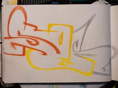 Graffiti Sketch - Photo by Hoe1