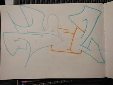 Graffiti Sketch - Photo by Hoe1