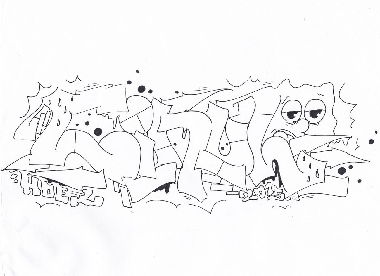 Graffiti Sketch - Photo by Hoek143