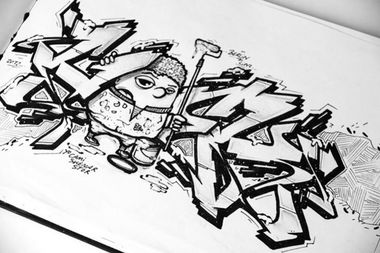 Graffiti Sketch in Berlin - Photo by Hoek143 - hoek, sketch (2012)
