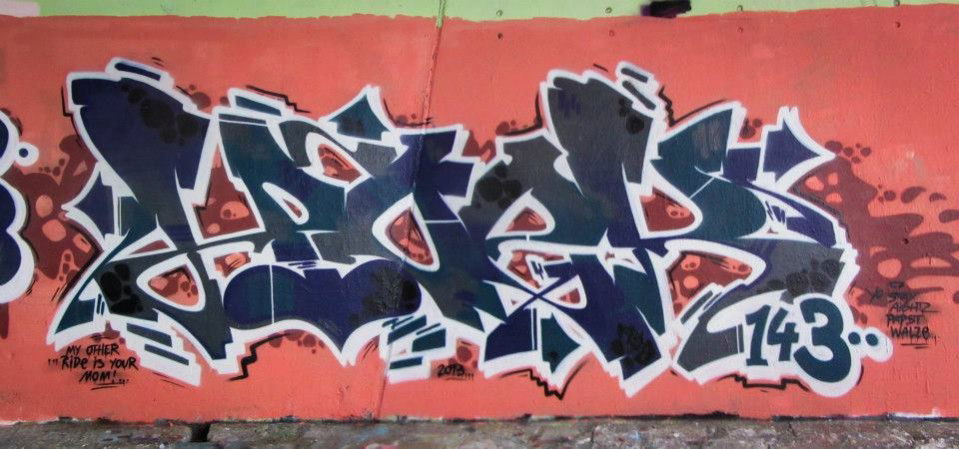 Graffiti Wall in Vienna - Photo by Hoek143 - hoek, bone, ziva (2013)