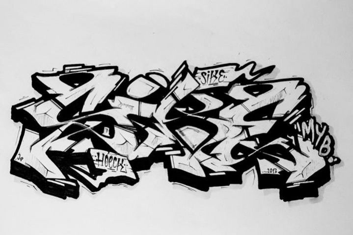 Graffiti Sketch in linz - Photo by Hoek143 - hoek, sike, linz (2013)