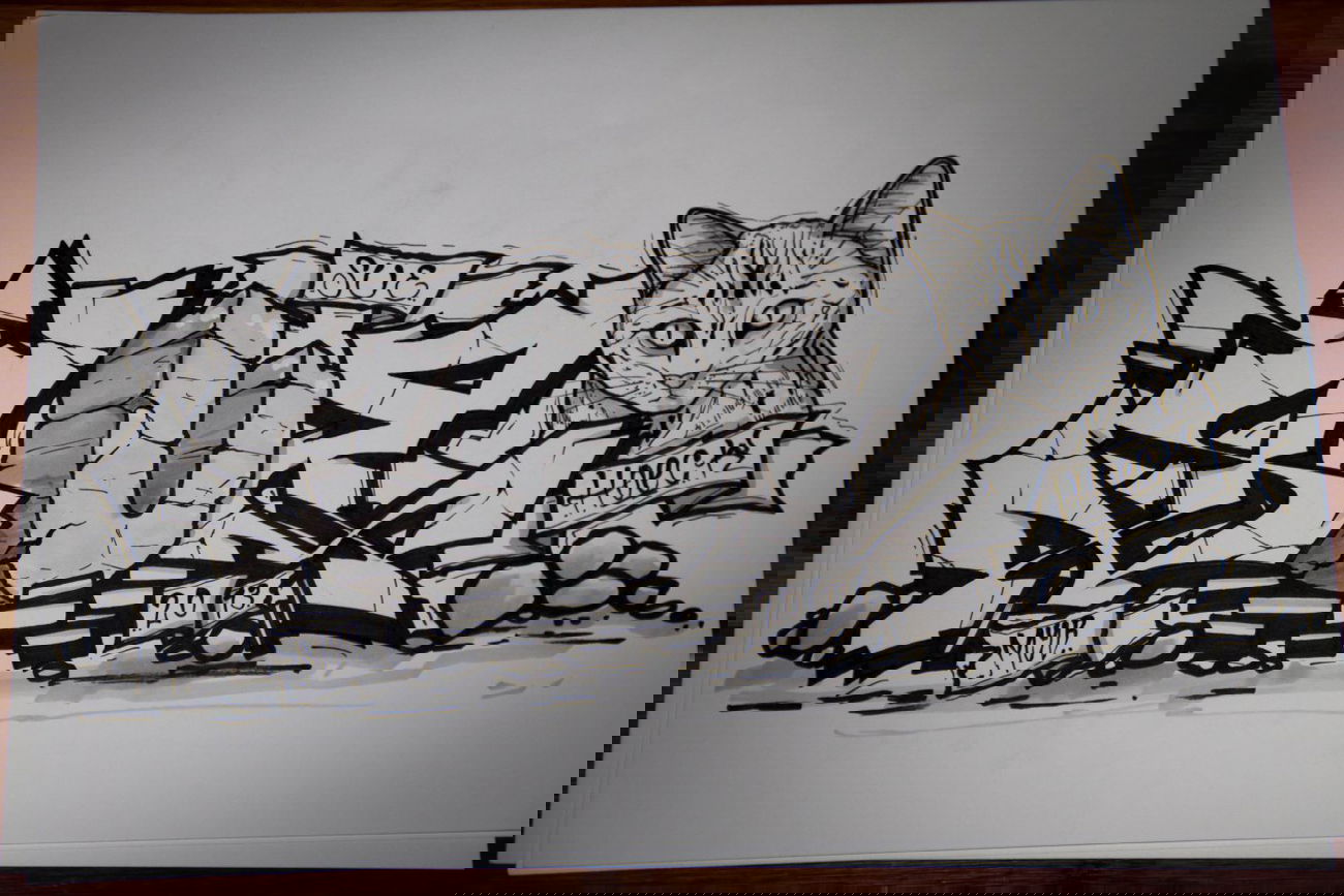 Graffiti Sketch - Photo by Hoek143 - sue, cat, hoek (2013)