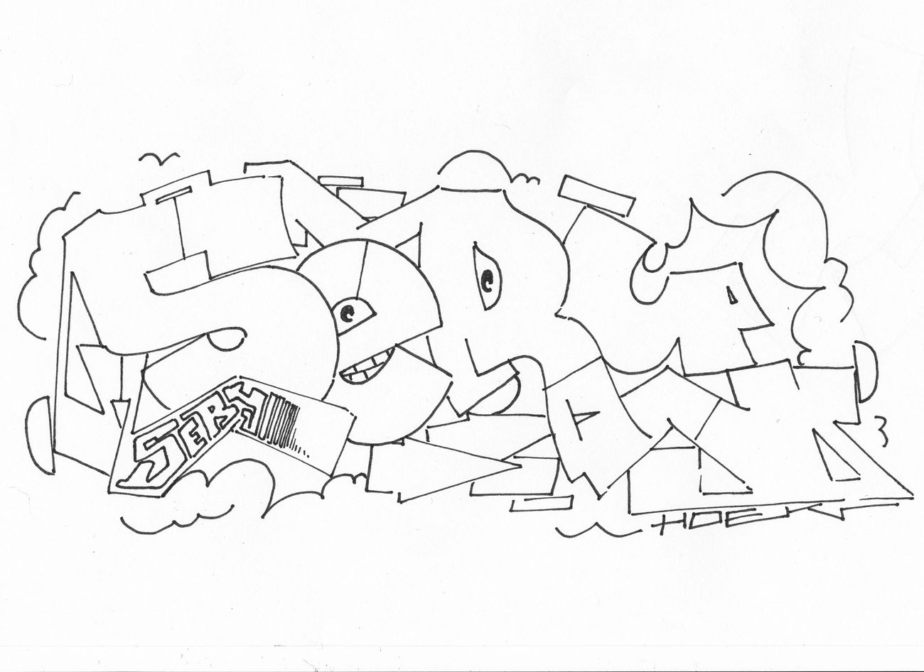 Graffiti Sketch - Photo by Hoek143