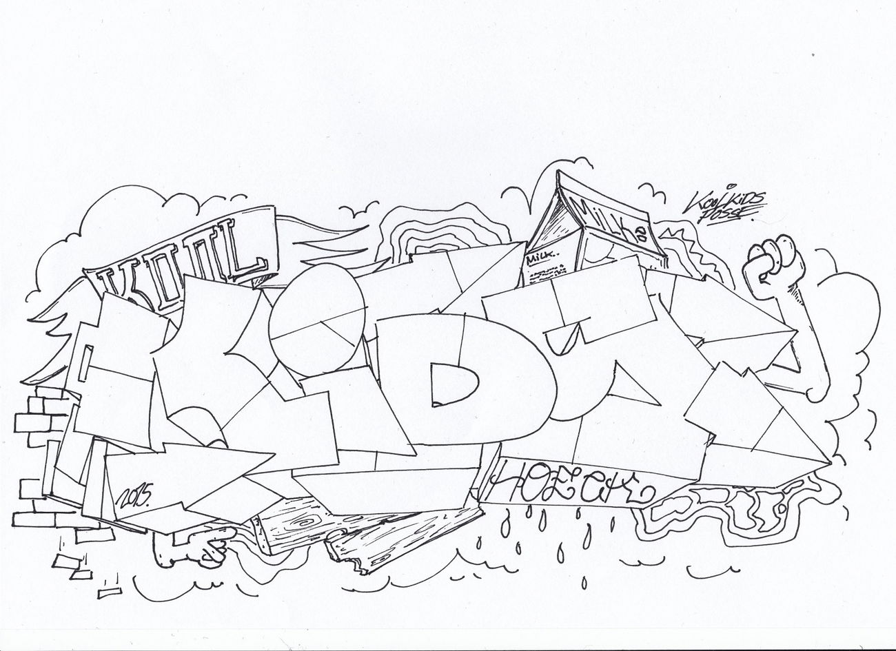 Graffiti Sketch - Photo by Hoek143