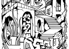 Graffiti Sketch in Linz - Photo by Hoek143 - hoek, hoeck, digital (2020)