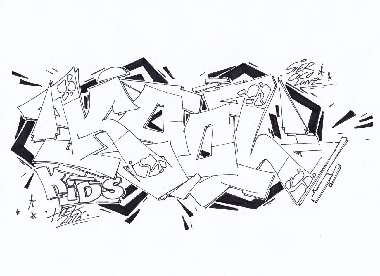 Graffiti Sketch - Photo by Hoek143
