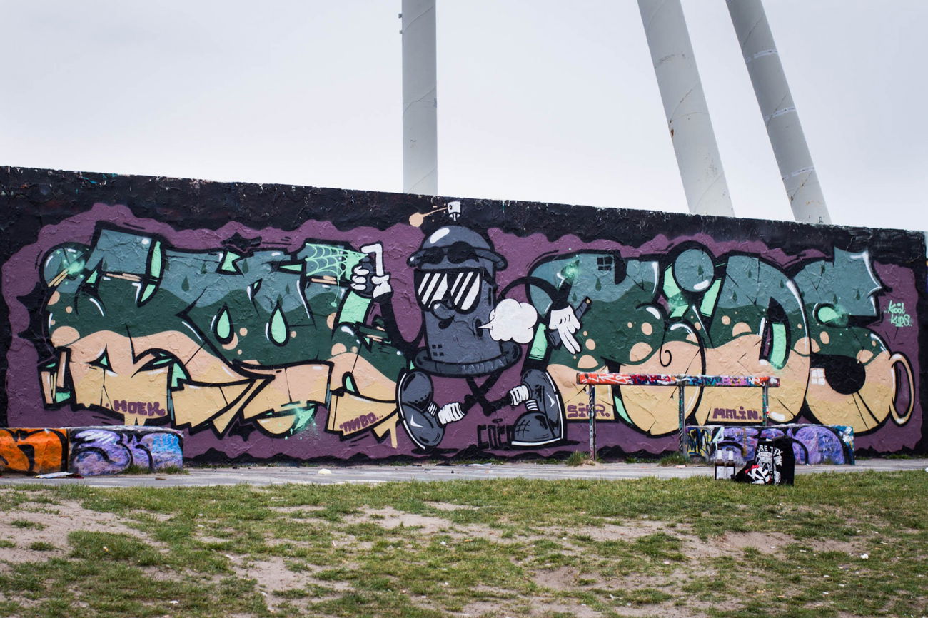 Graffiti Wall in Berlin mauerpark - Photo by Hoek143