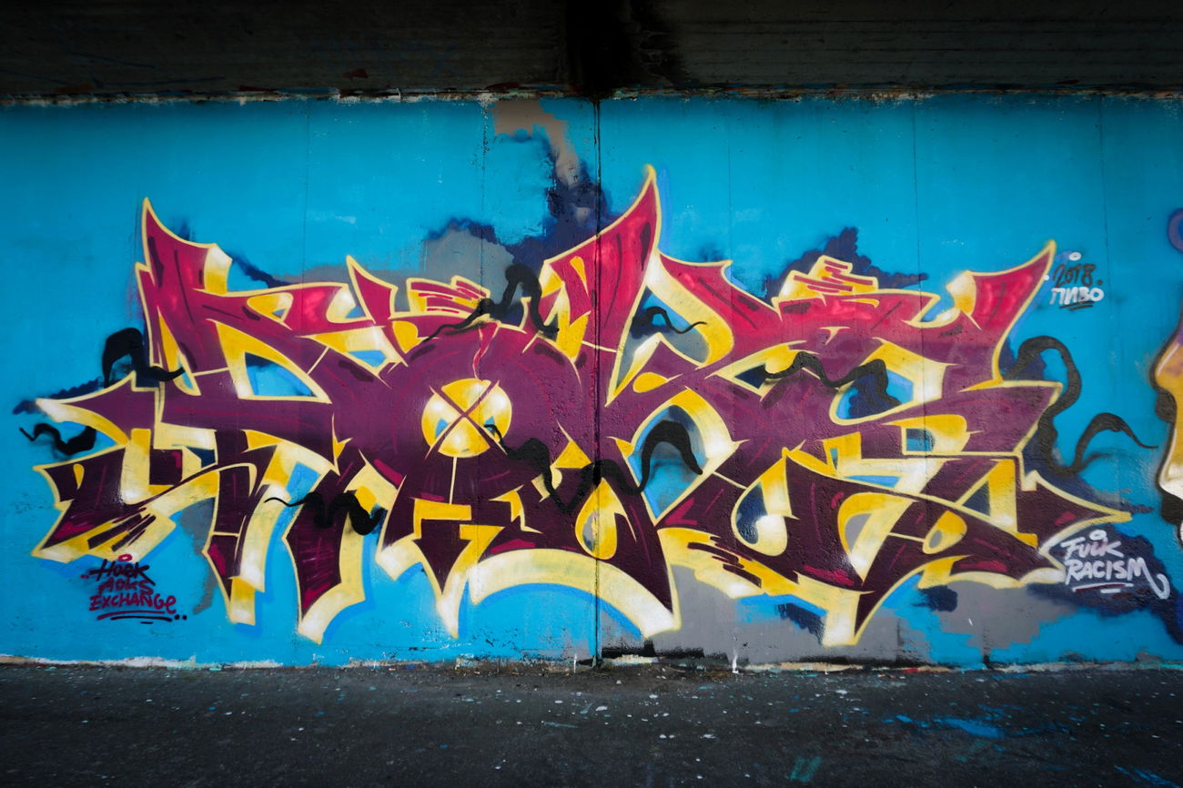 Graffiti Wall in Linz - Photo by Hoek143 - hoek, hoeck, aoks (2018)