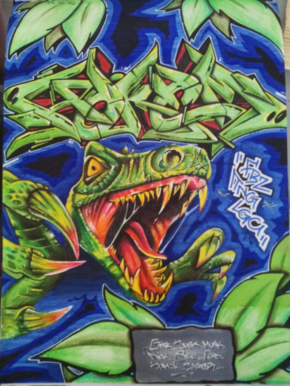 Graffiti Sketch in Bitte warten ... - Photo by Hokem1 - Hokem, blackbook, sketch (2013)