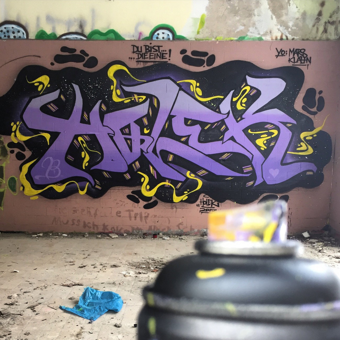 Graffiti Wall - Photo by HolekOneR - purple, stylewriting, clean (2017)