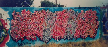 Graffiti Wall - Photo by Holzer - BASD, PSYCHO (1997)