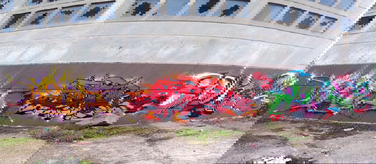 Graffiti Wall - Photo by Holzer - BASD, IMOR, JOKE (2014)