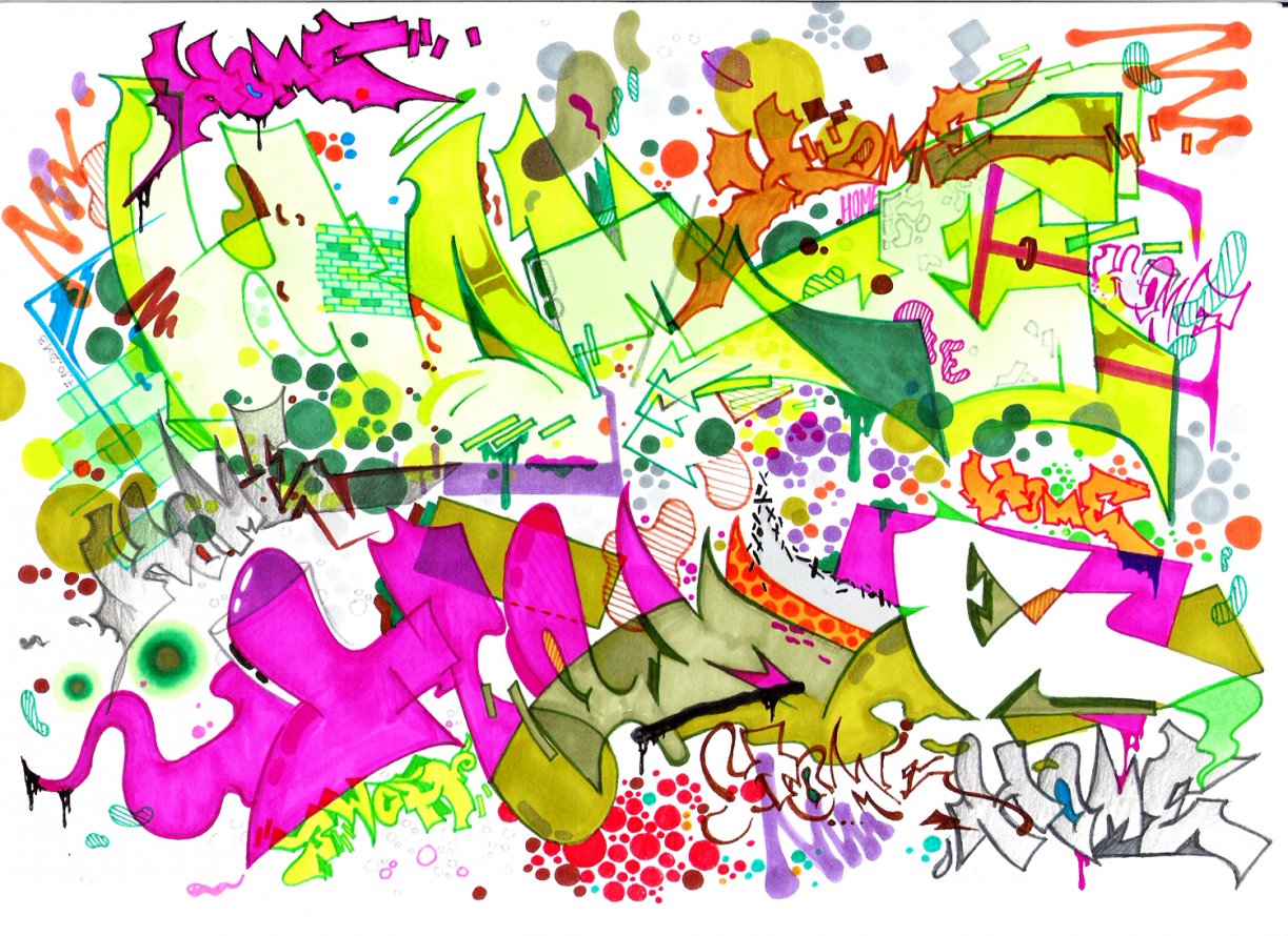Graffiti Sketch - Photo by HomeboyLDJ - home, homeboy, ldj