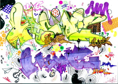 Graffiti Sketch - Photo by HomeboyLDJ - home, homeboy, ldj
