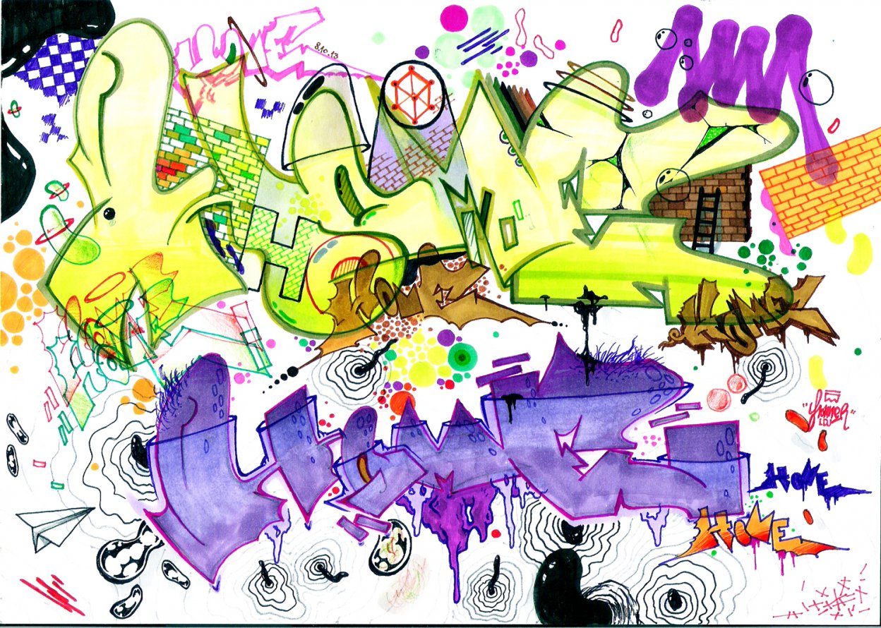 Graffiti Sketch - Photo by HomeboyLDJ - home, homeboy, ldj