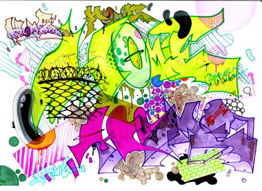 Graffiti Sketch - Photo by HomeboyLDJ - homeboy, home, ldj