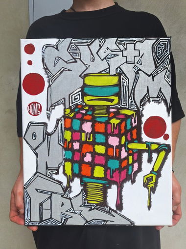 Graffiti Street Art - Photo by Homs - Homs, Bombing, graffiti (2024)