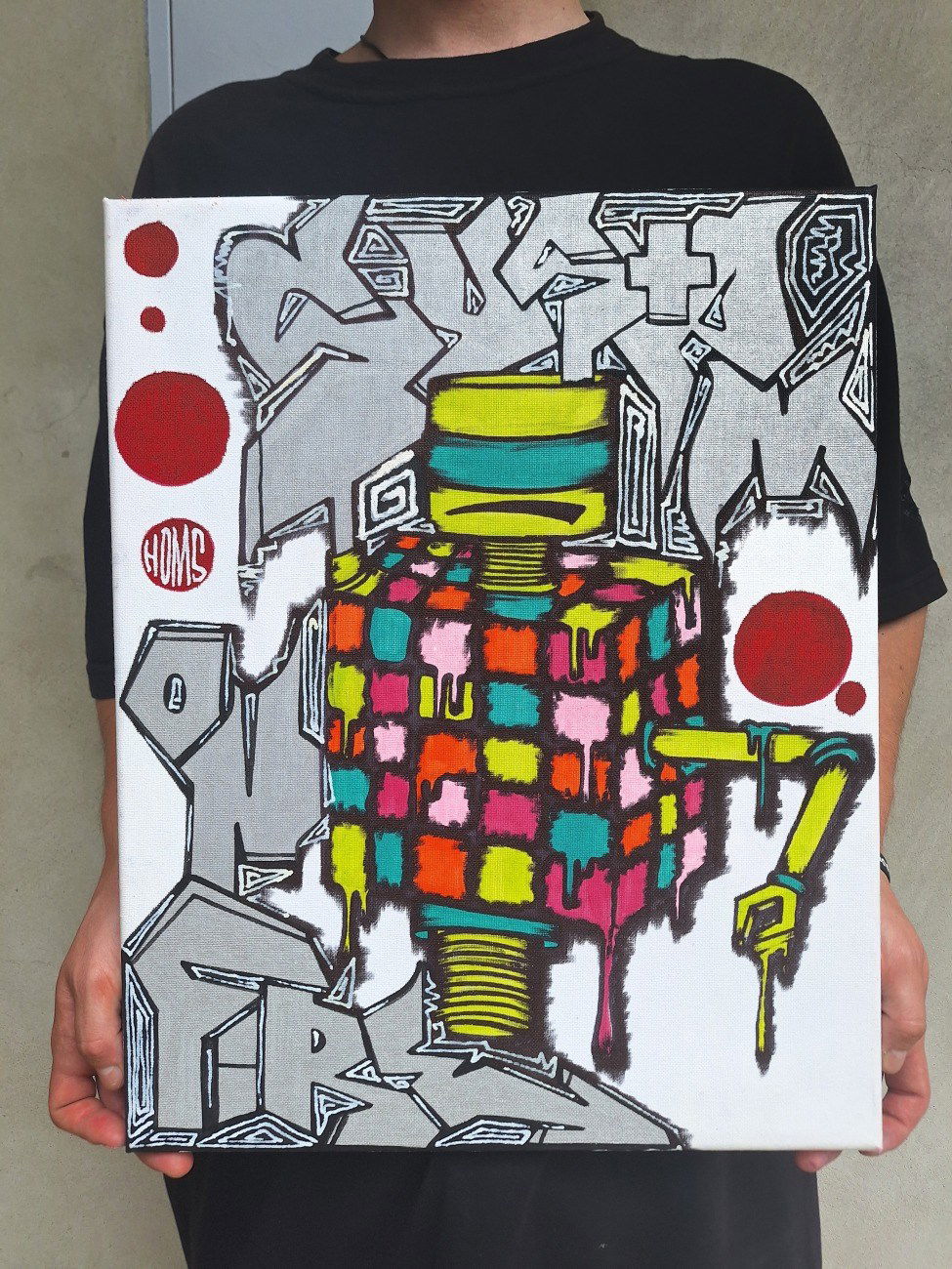 Graffiti Street Art - Photo by Homs - Homs, Bombing, graffiti (2024)