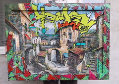 Graffiti Street Art - Photo by Homs - Homs, Bombing, graffiti (2024)