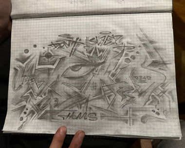 Graffiti Sketch - Photo by Homs - Homs (2023)