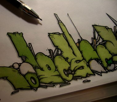 Graffiti Sketch in Moscow - Photo by Hopest - Hopest (2013)