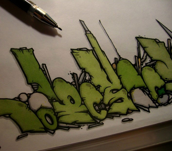 Graffiti Sketch in Moscow - Photo by Hopest - Hopest (2013)