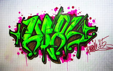 Graffiti Sketch in Zrenjanin - Photo by Horn - horn, xorn, hornone (2015)