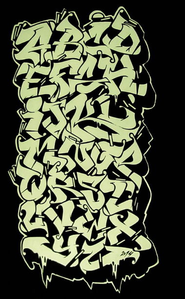 Graffiti Sketch - Photo by Horn - Abeceda, abcd, horn (2014)