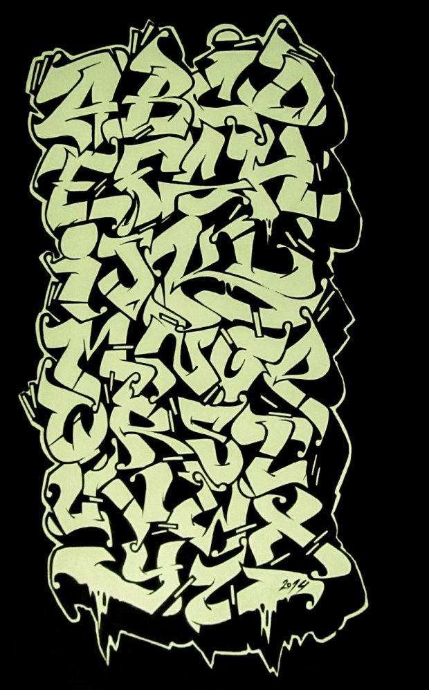 Graffiti Sketch - Photo by Horn - Abeceda, abcd, horn (2014)