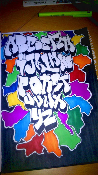 Graffiti Sketch - Photo by Horst3000 - Alphabet, ABC, Horst (2014)