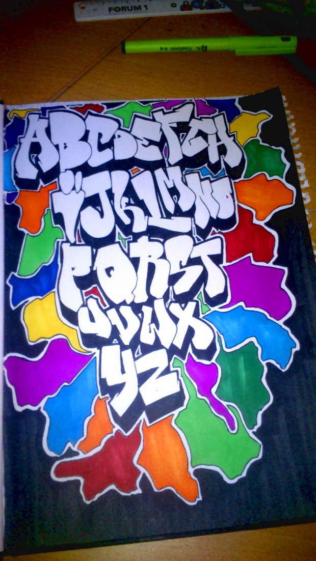 Graffiti Sketch - Photo by Horst3000 - Alphabet, ABC, Horst (2014)