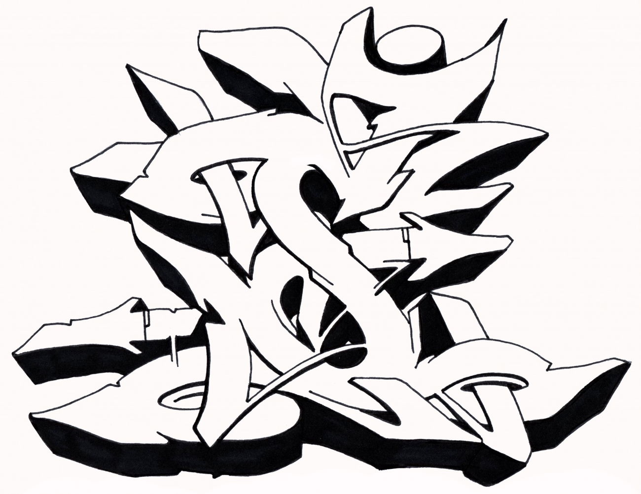 Graffiti Sketch - Photo by Hosh - Graffiti, S (2021)