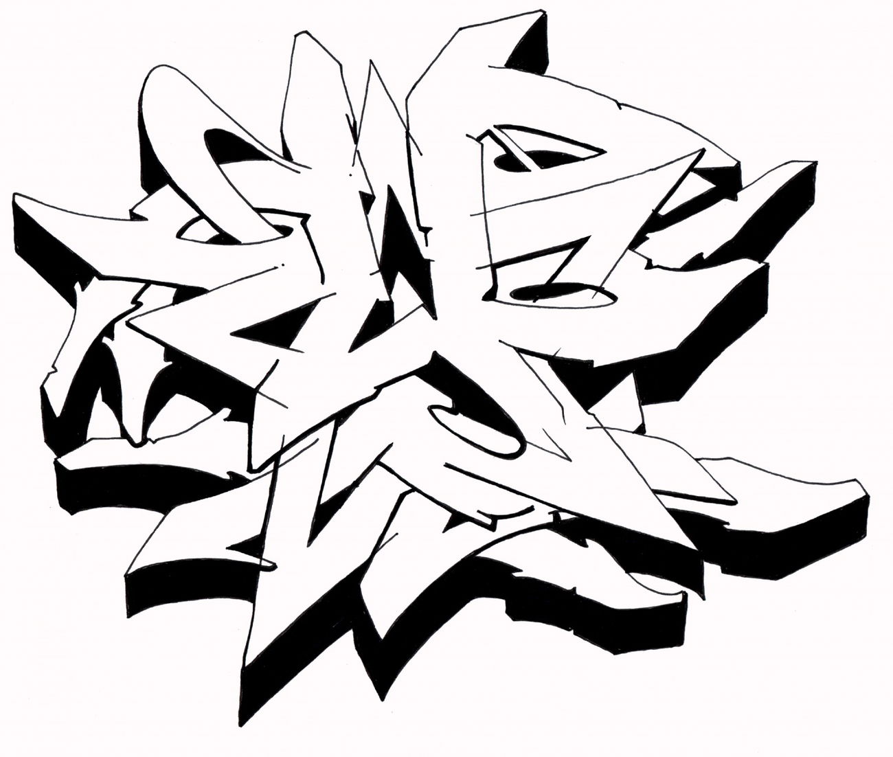 Graffiti Sketch - Photo by Hosh - Graffiti, Y (2021)