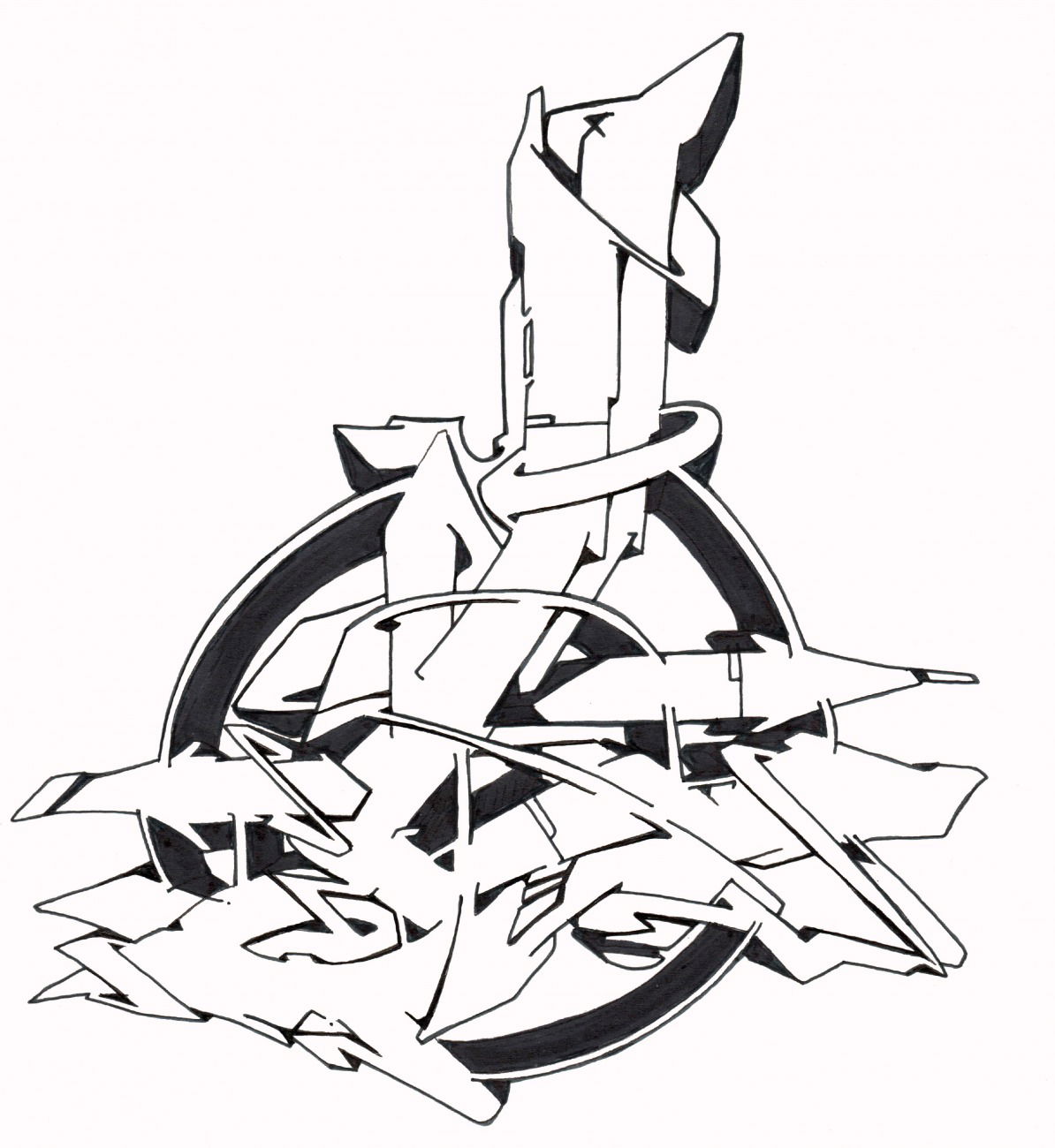 Graffiti Sketch - Photo by Hosh - Graffiti, L (2021)