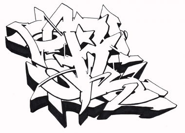 Graffiti Sketch - Photo by Hosh - Graffiti, R (2021)