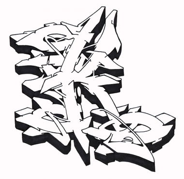 Graffiti Sketch - Photo by Hosh - Graffiti, K (2021)