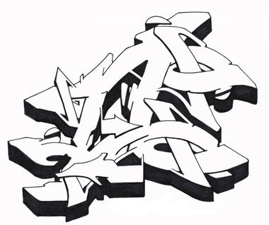 Graffiti Sketch - Photo by Hosh - Graffiti, O (2021)