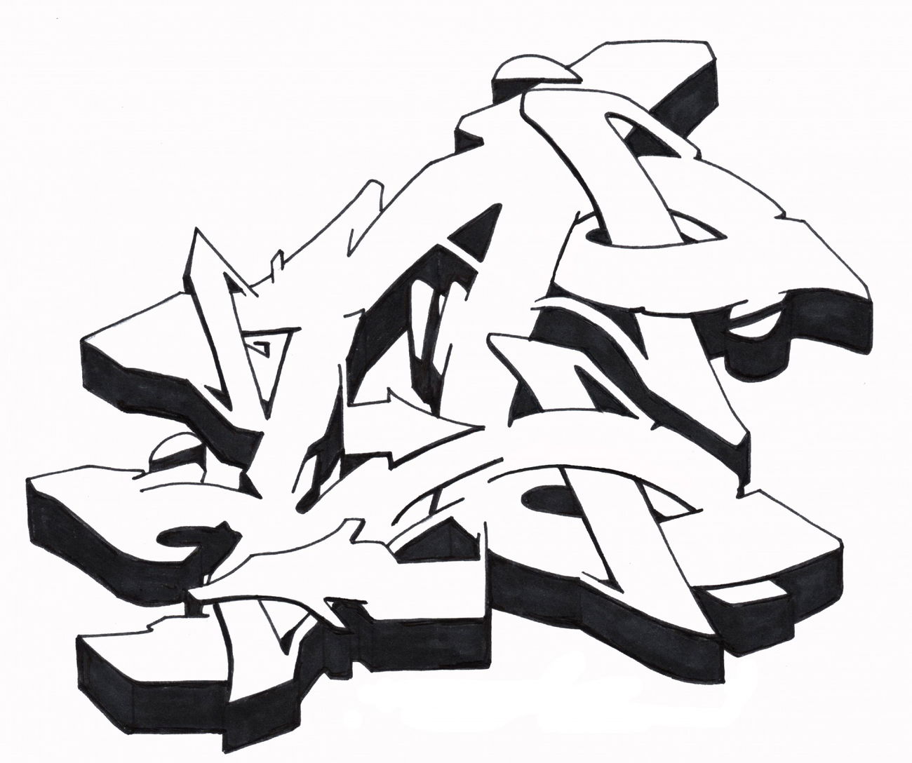 Graffiti Sketch - Photo by Hosh - Graffiti, O (2021)