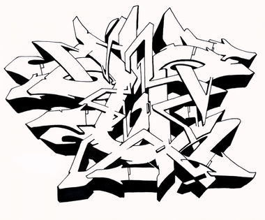 Graffiti Sketch - Photo by Hosh - Graffiti, U (2021)
