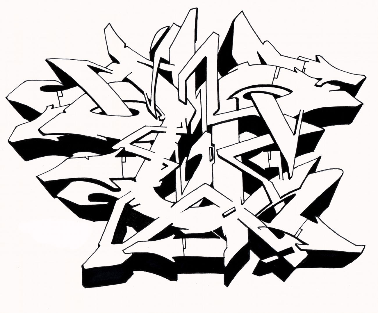 Graffiti Sketch - Photo by Hosh - Graffiti, U (2021)