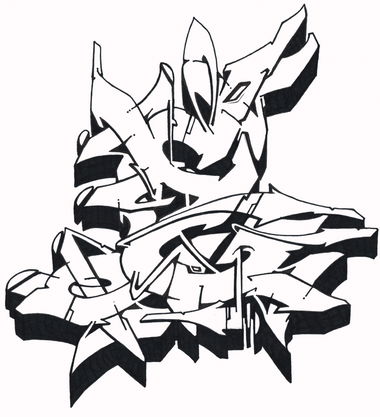 Graffiti Sketch - Photo by Hosh - Graffiti, E (2021)