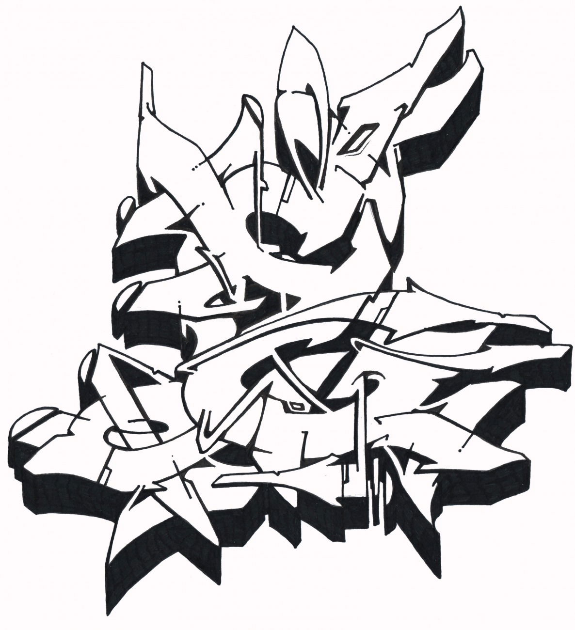 Graffiti Sketch - Photo by Hosh - Graffiti, E (2021)
