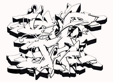 Graffiti Sketch - Photo by Hosh - Graffiti, H (2021)