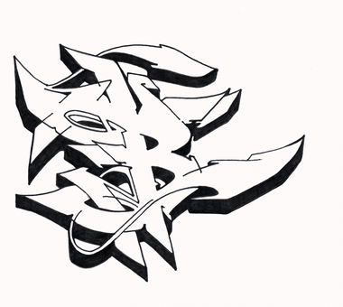 Graffiti Sketch - Photo by Hosh - Graffiti, B (2021)