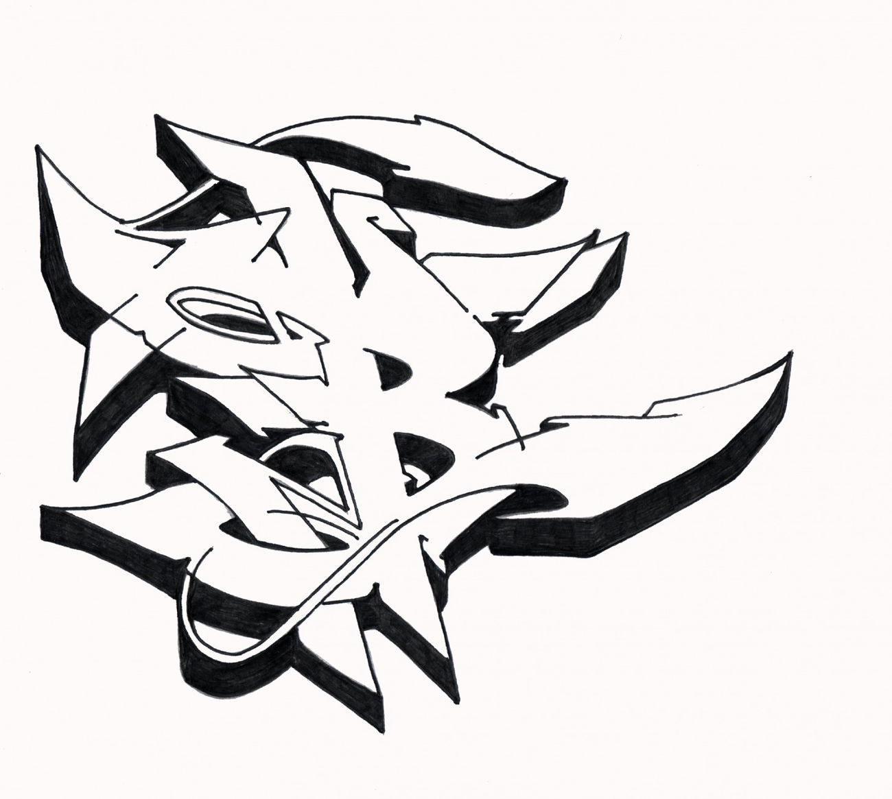 Graffiti Sketch - Photo by Hosh - Graffiti, B (2021)