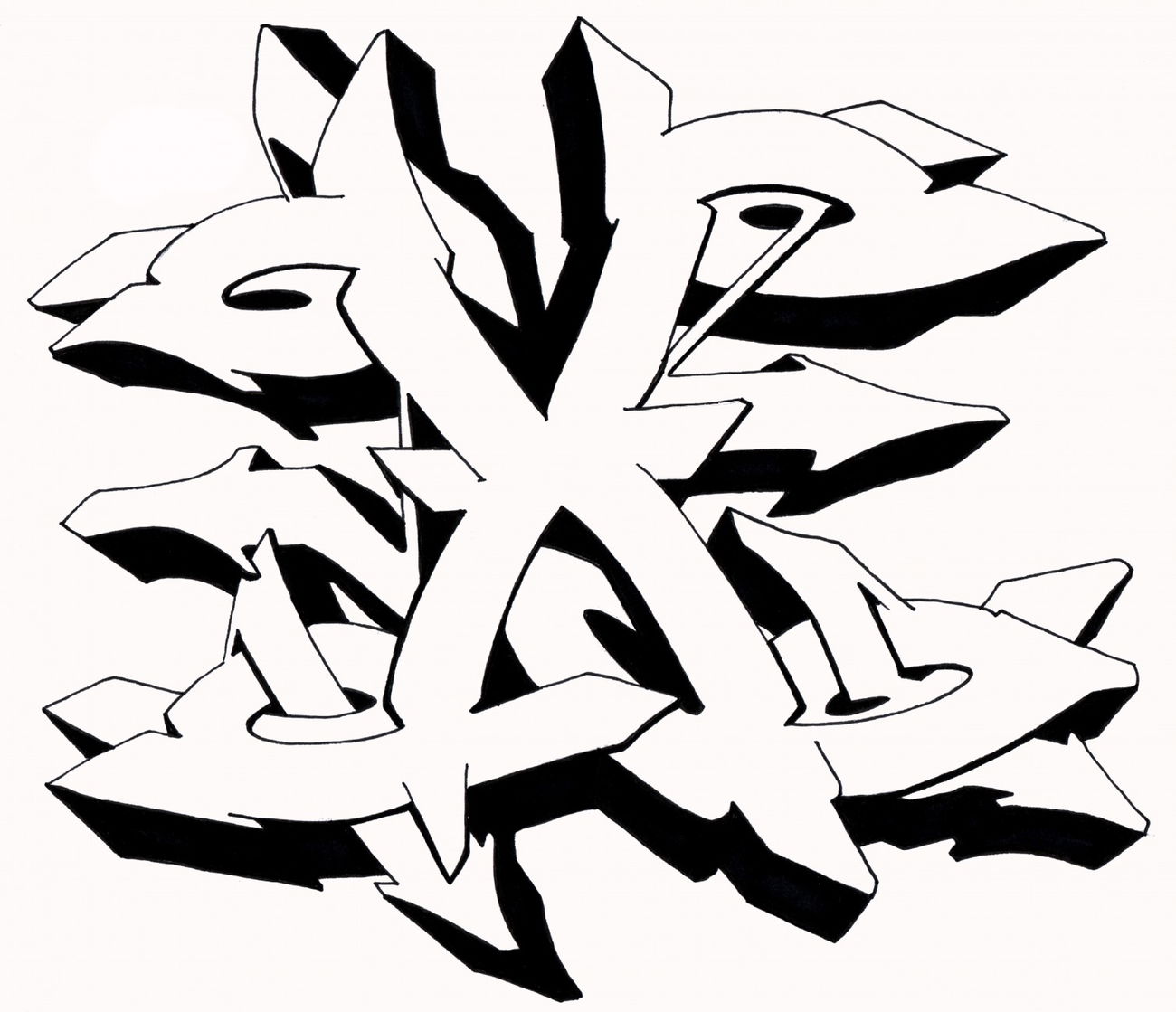 Graffiti Sketch - Photo by Hosh - Graffiti, X (2021)