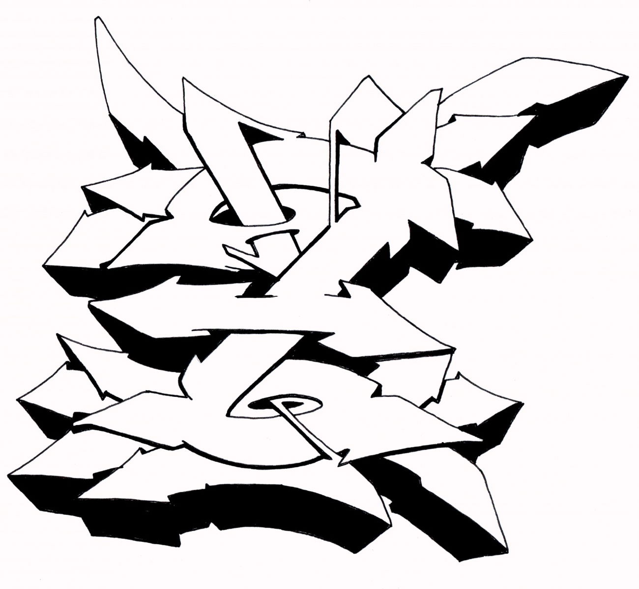 Graffiti Sketch - Photo by Hosh - Graffiti, Z (2021)