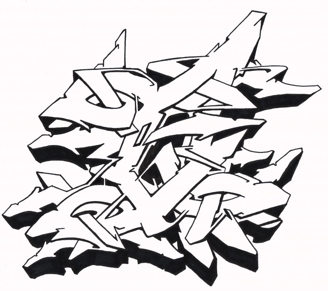 Graffiti Sketch - Photo by Hosh - Graffiti, Q (2021)