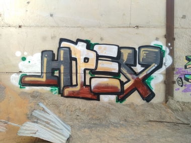 Graffiti Wall in Dubaj - Photo by Hpex - hpex, dubai (2018)